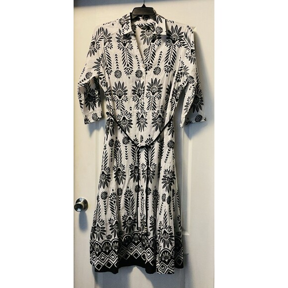 Mlle Gabrielle Dresses & Skirts - Mile Gabrielle Women's Boho Midi Dresses Size 1X, Black and White